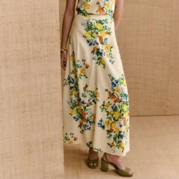 Sezane Dresses & Skirts - Sézane x Momoni Louella Lemon Floral Midi Skirt | Size 40